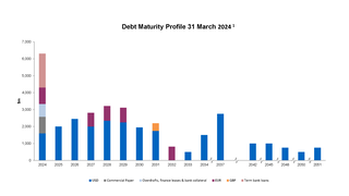 Graph of debt maturity profile
