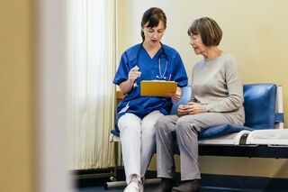 Image of healthcare provider and patient