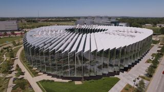 Aerial shot of Cambridge Biomedical Campus