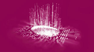 Science visual of the digital thumbprint
